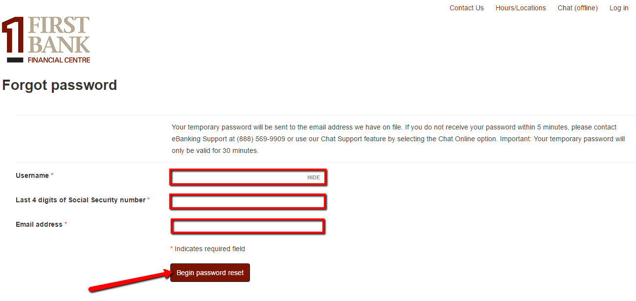 First Bank Financial Centre Online Banking Login CC Bank