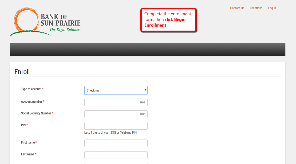 Bank of Sun Prairie Online Banking Login CC Bank