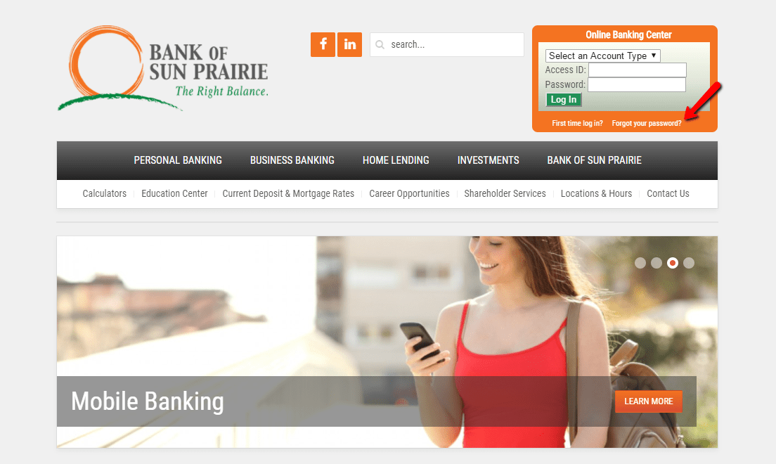 Bank of Sun Prairie Online Banking Login CC Bank