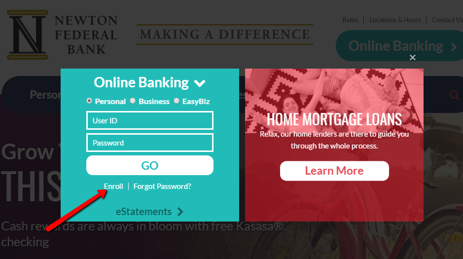 Newton Federal Bank Online Banking Login CC Bank