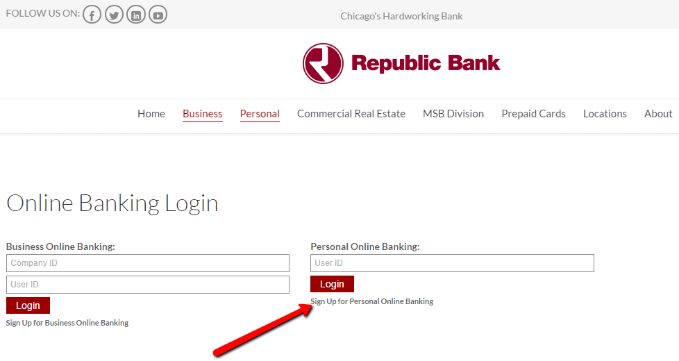 Republic Bank of Chicago Online Banking Login CC Bank