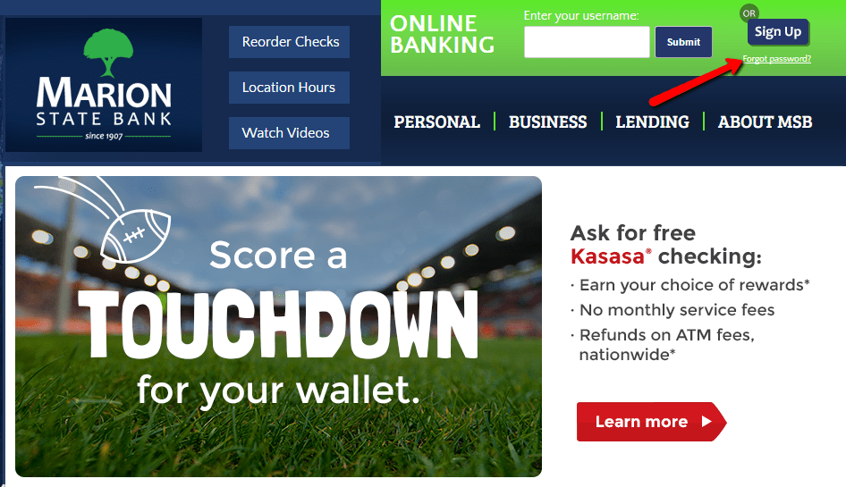 Marion State Bank Online Banking Login CC Bank