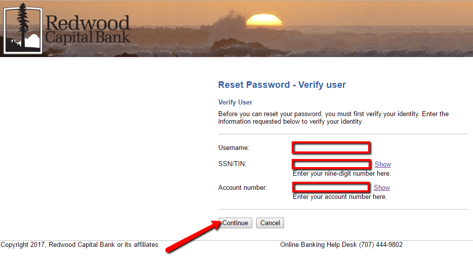 Redwood Capital Bank Online Banking Login CC Bank