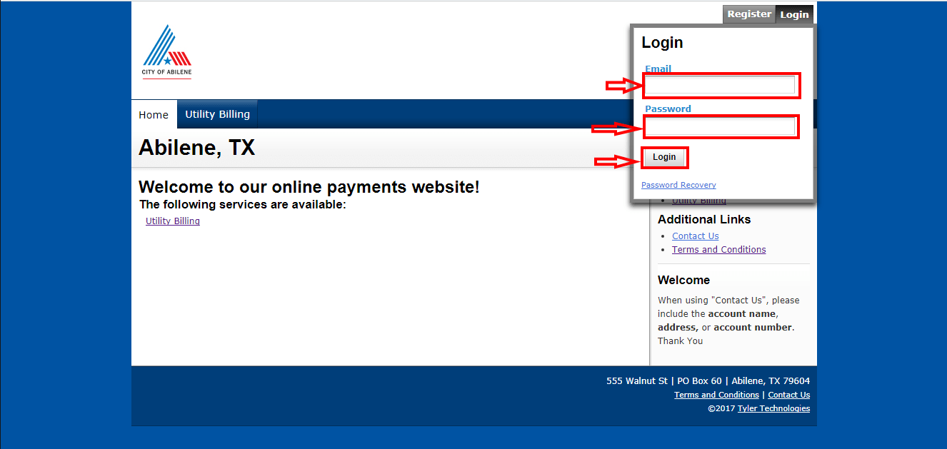 Abilene Water Online Bill Pay Login CC Bank