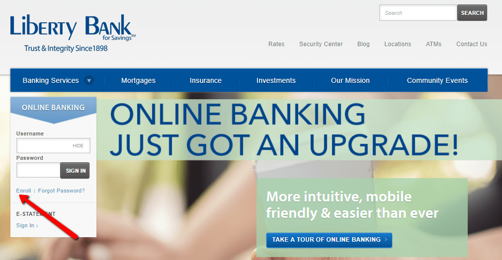Liberty Bank for Savings Online Banking Login CC Bank
