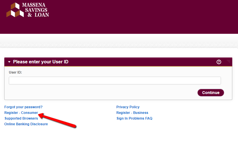 Massena Savings and Loan Online Banking Login CC Bank