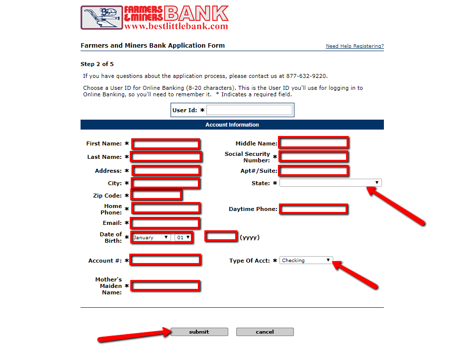 Farmers and Miners Bank Online Banking Login CC Bank