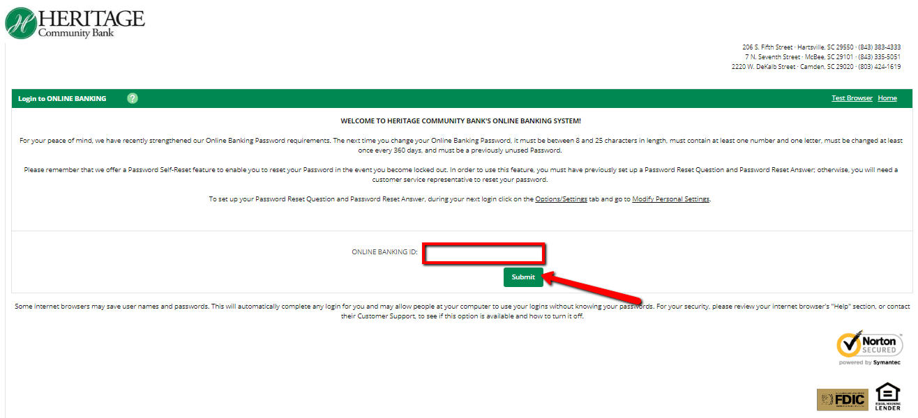 Heritage Community Bank Online Banking Login CC Bank