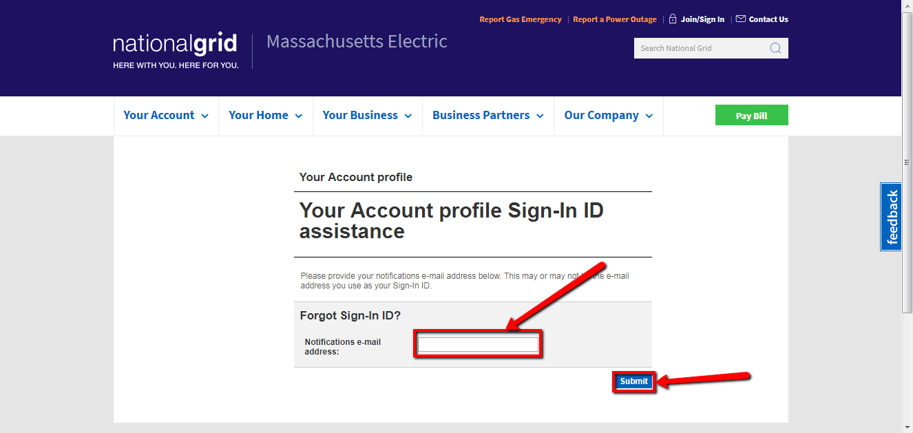 National Grid Electricity Bill in Massachusetts Online Bill Pay Login