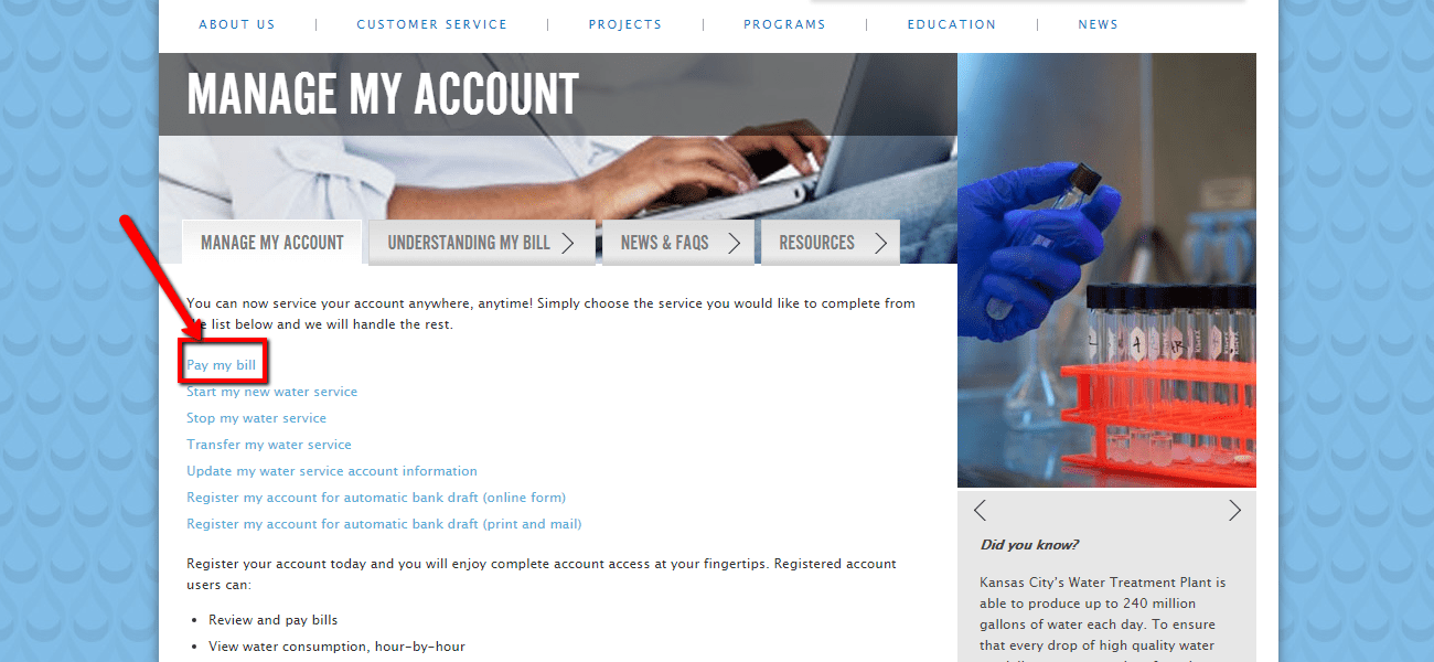 KC Water Services Online Bill Pay Login CC Bank