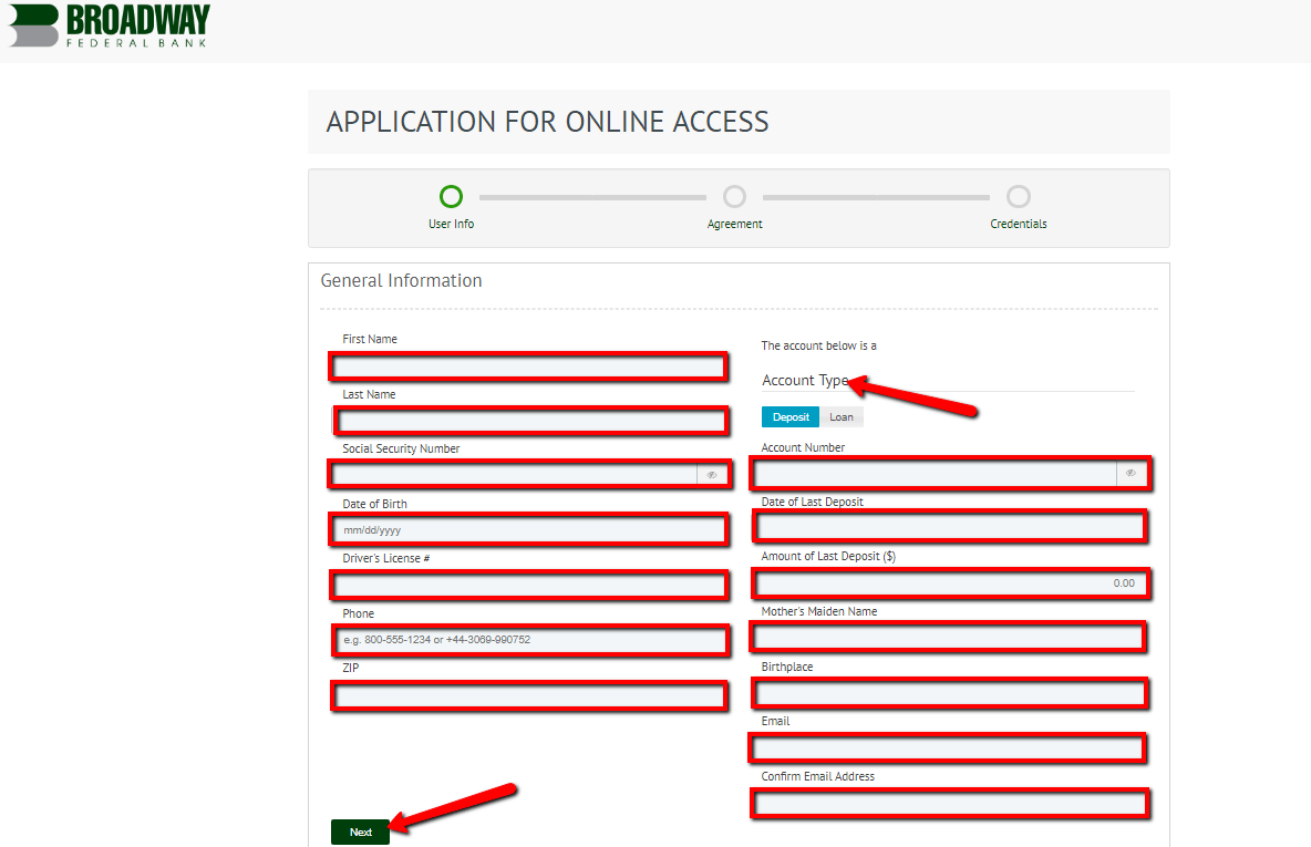 Broadway Federal Bank Online Banking Login CC Bank