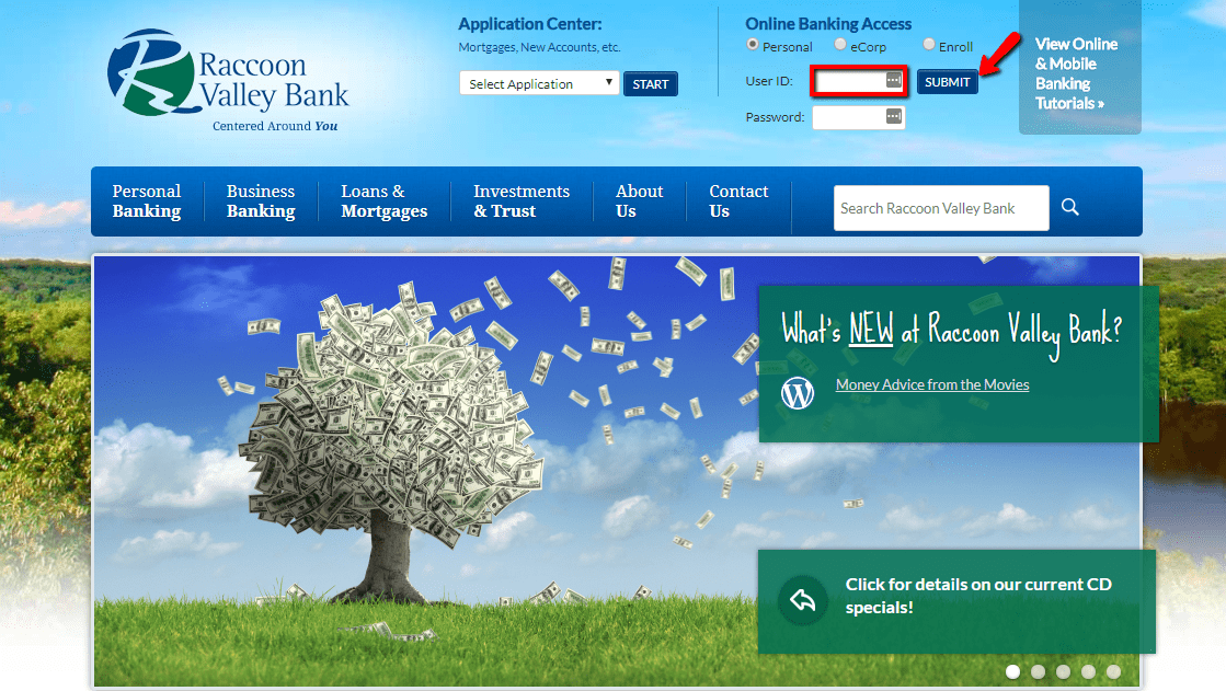 Raccoon Valley Bank Online Banking Login CC Bank