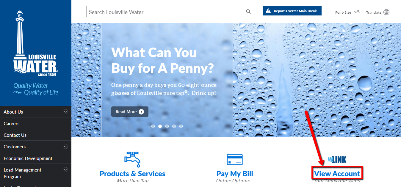 Louisville Water Company Online Bill Pay Login CC Bank