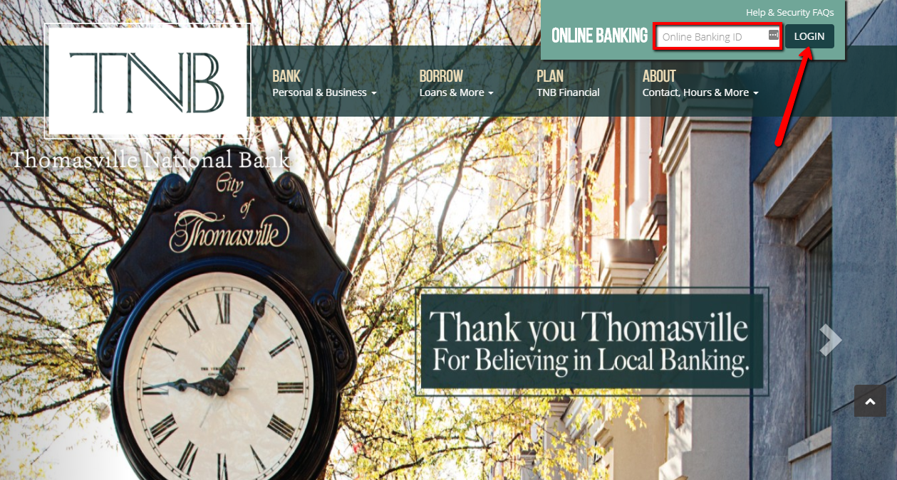 Thomasville National Bank Online Banking Login CC Bank