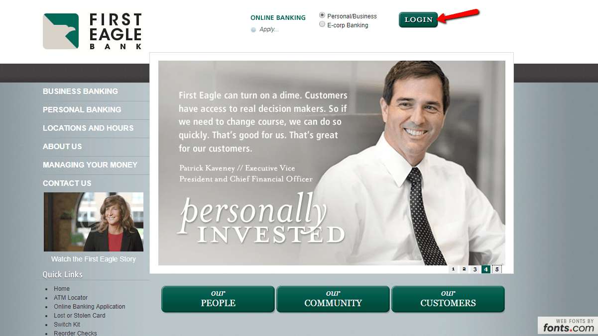 First Eagle Bank Online Banking Login CC Bank
