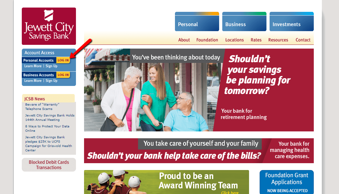 Jewett City Savings Bank Online Banking Login CC Bank