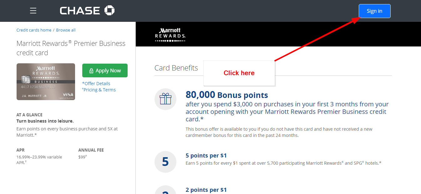 Marriott Rewards Premier Business Credit Card Online Login CC Bank