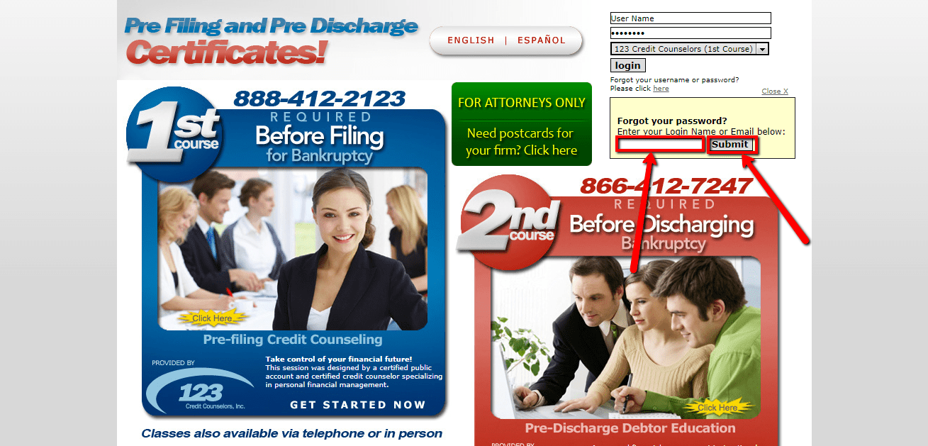 123 Credit Counselors Client Login CC Bank