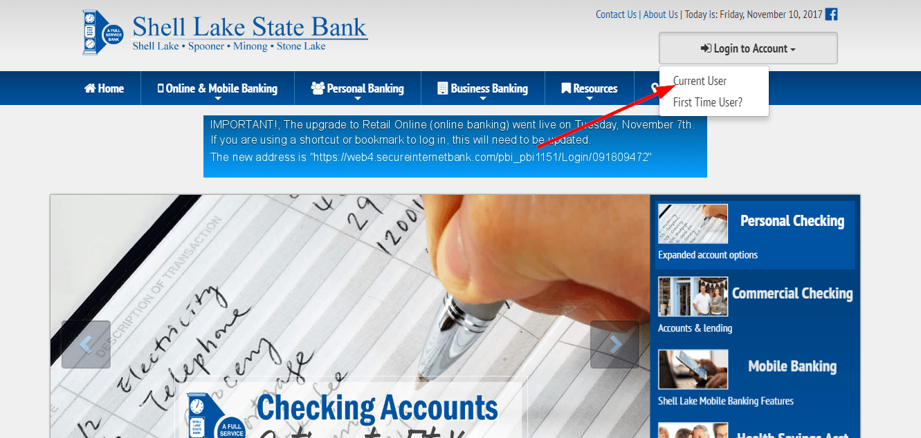 Shell Lake State Bank Online Banking Login CC Bank