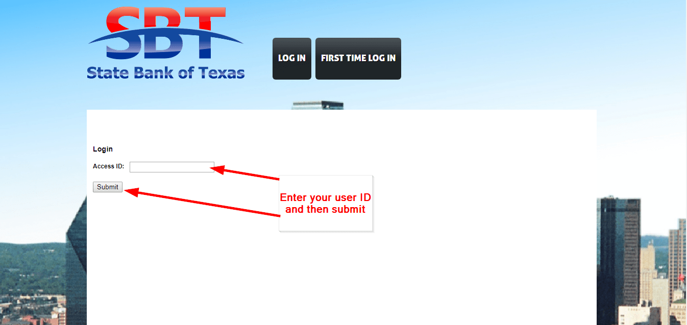 State Bank of Texas Online Banking Login CC Bank
