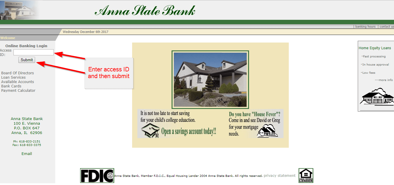 Anna State Bank Online Banking Login CC Bank