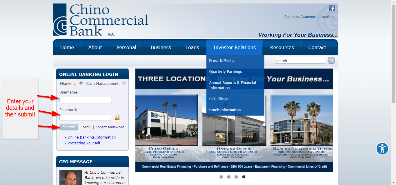 Chino Commercial Bank Online Banking Login CC Bank