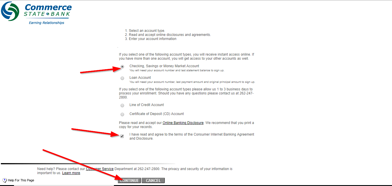 commerce state bank log in