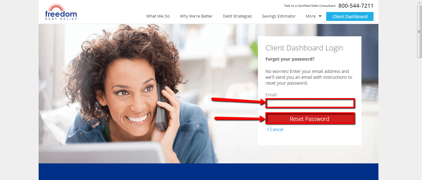 Freedom Debt Relief Client Login CC Bank