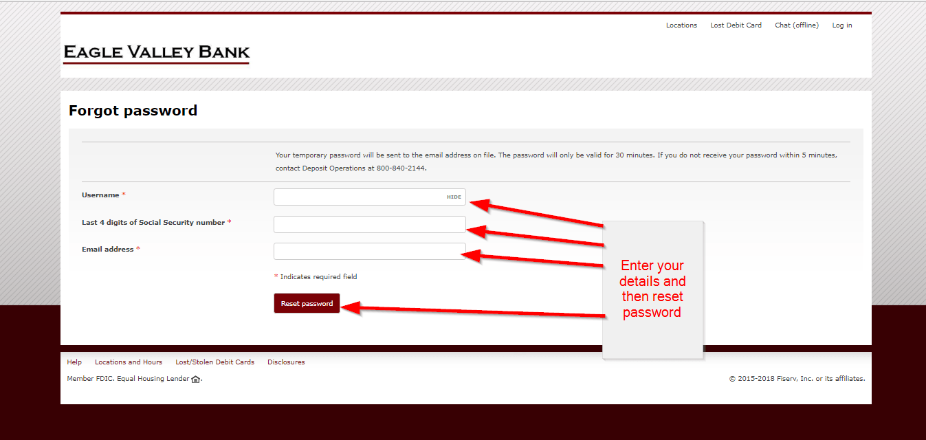 Eagle Valley Bank Online Banking Login CC Bank
