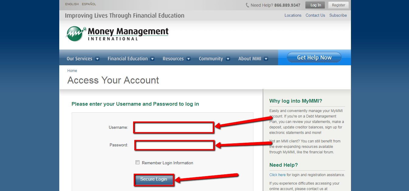 Money Management International Client Login CC Bank