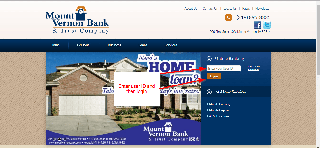 Mount Vernon Bank Online Banking Login CC Bank