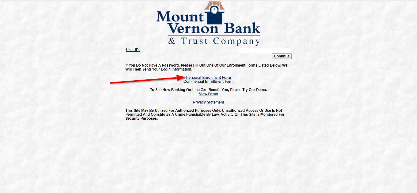 Mount Vernon Bank Online Banking Login CC Bank
