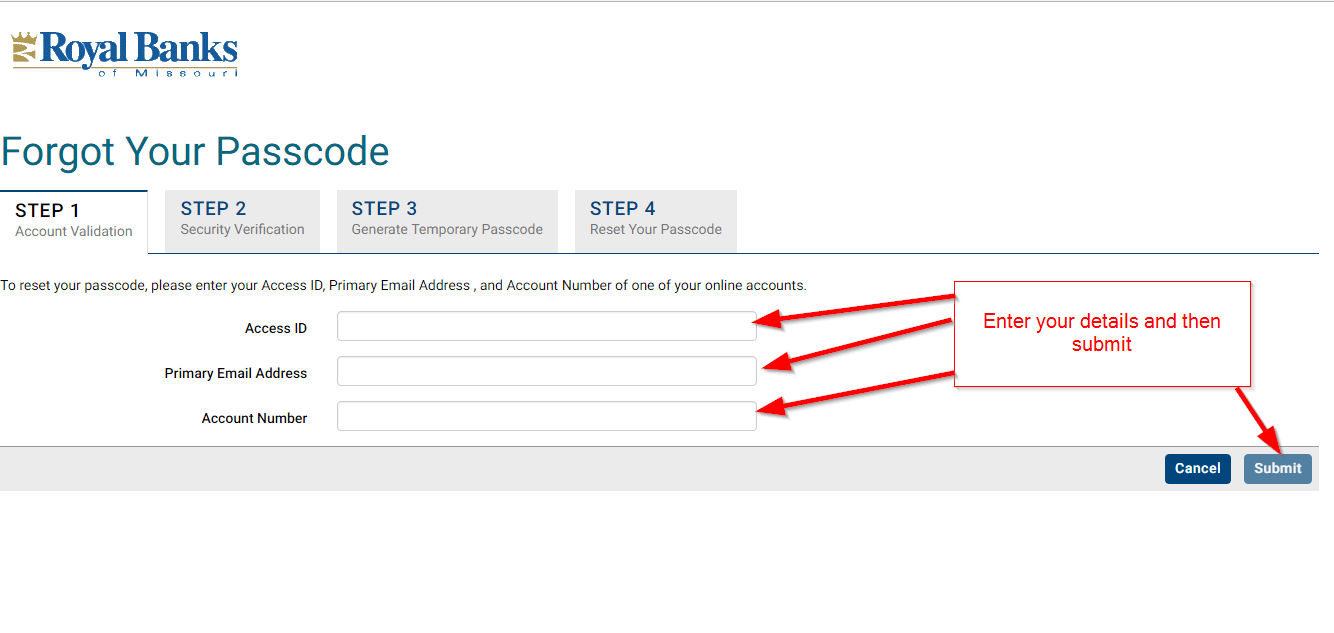 Royal Banks of Missouri Online Banking Login CC Bank