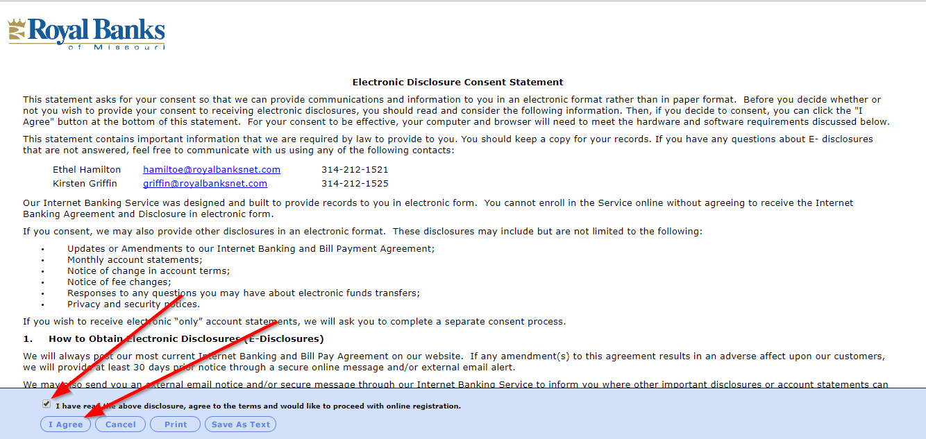Royal Banks of Missouri Online Banking Login CC Bank