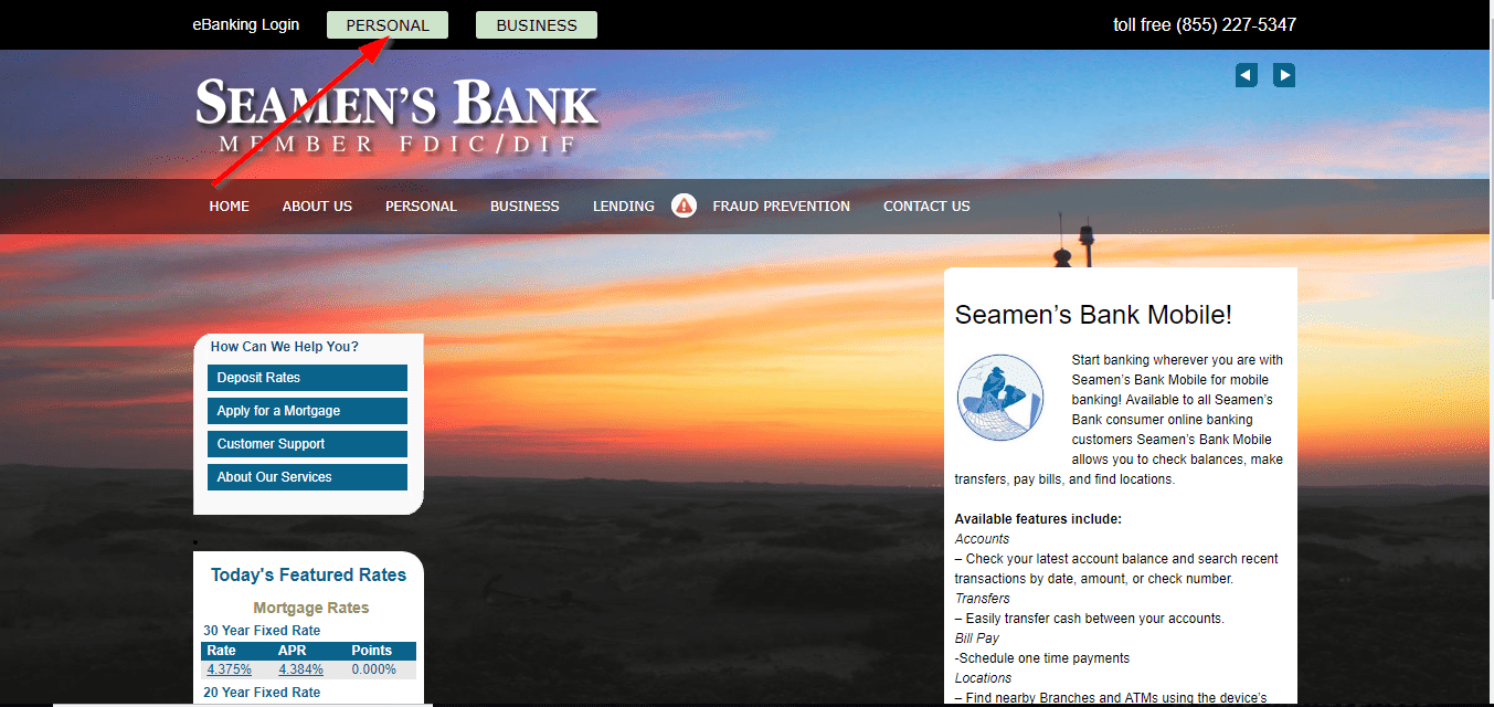 Seamen's Bank Online Banking Login CC Bank