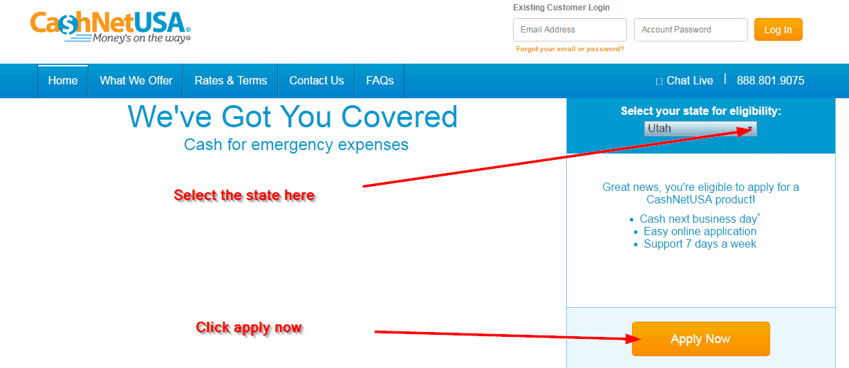 Cash Net USA [Payday / Personal] Loan Online Login CC Bank