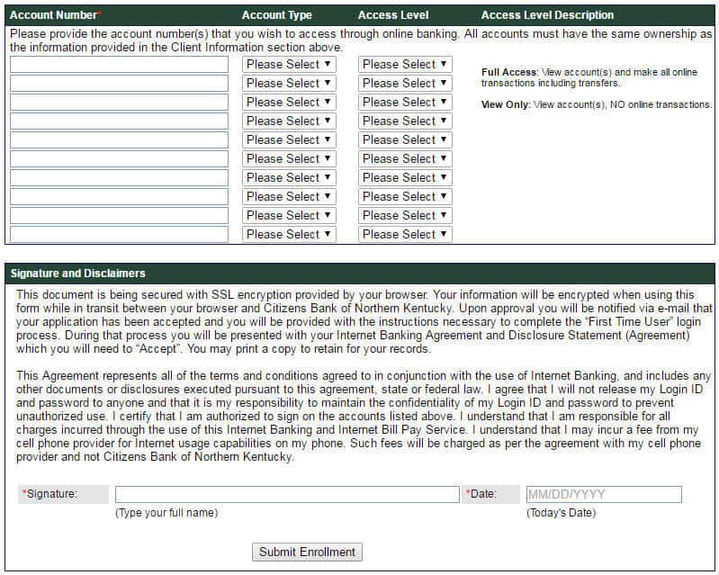 Citizens Bank of Northern Kentucky Online Banking Login CC Bank