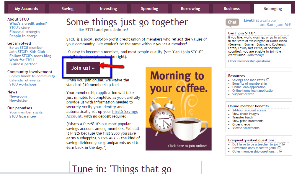 Spokane Teachers Credit Union (STCU) Online Banking Login CC Bank