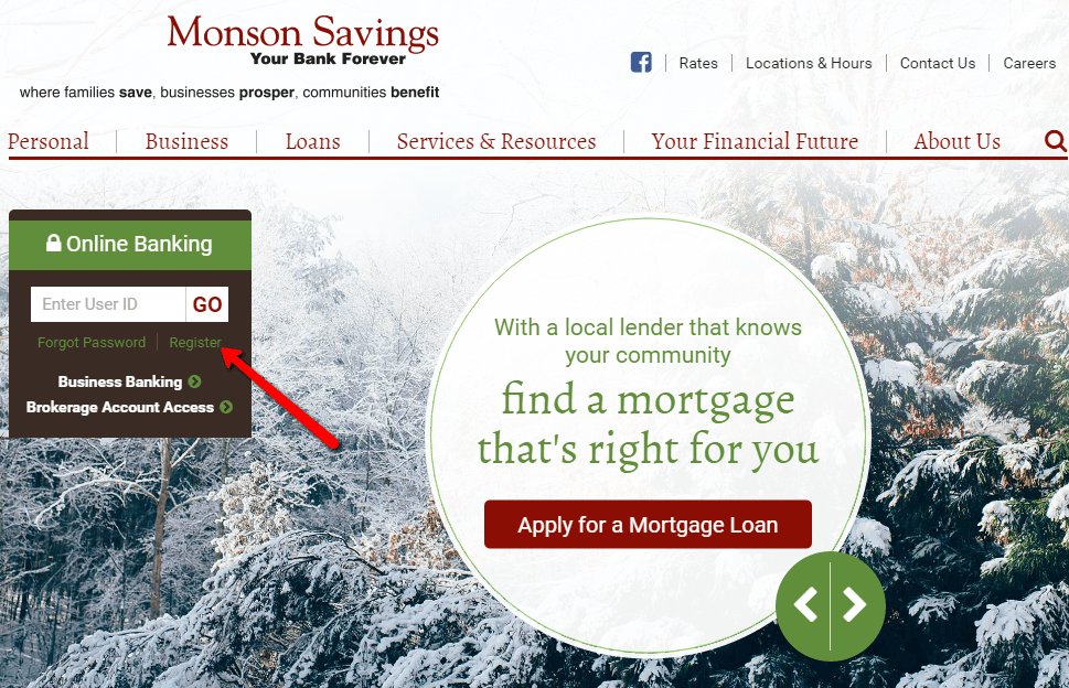 Monson Savings Bank Online Banking Login CC Bank