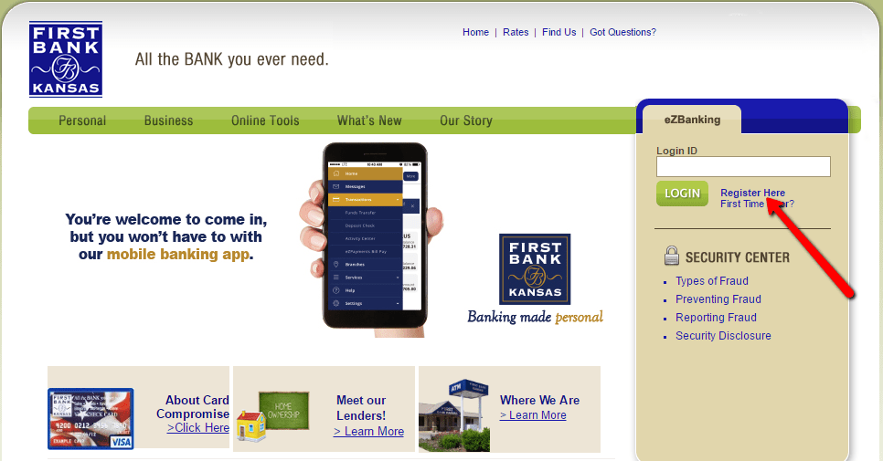 First Bank Kansas Online Banking Login CC Bank