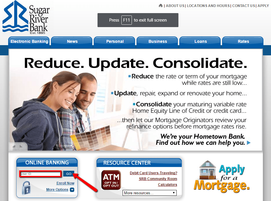 Sugar River Bank Online Banking Login CC Bank