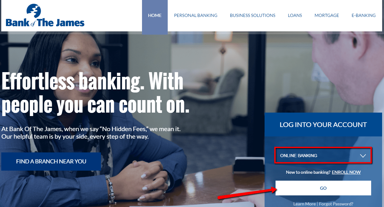 Bank of the James Online Banking Login CC Bank