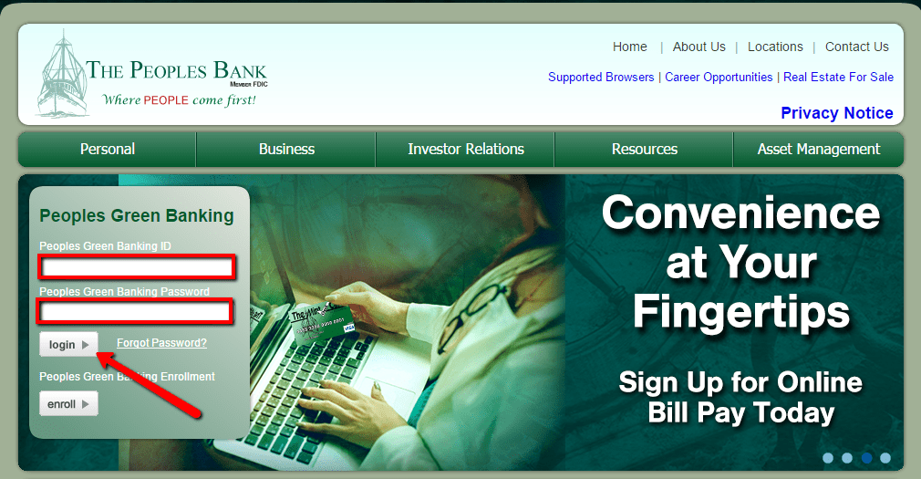 The Peoples Bank Online Banking Login CC Bank