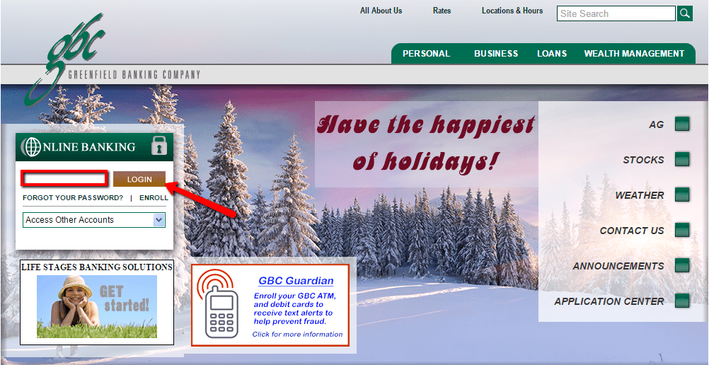 Greenfield Banking Company Online Banking Login CC Bank
