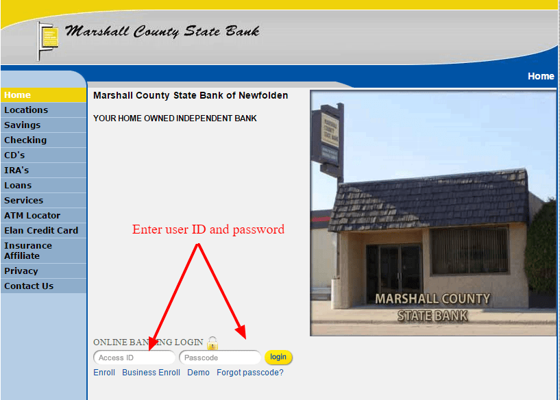 Marshall County State Bank Online Banking Login CC Bank