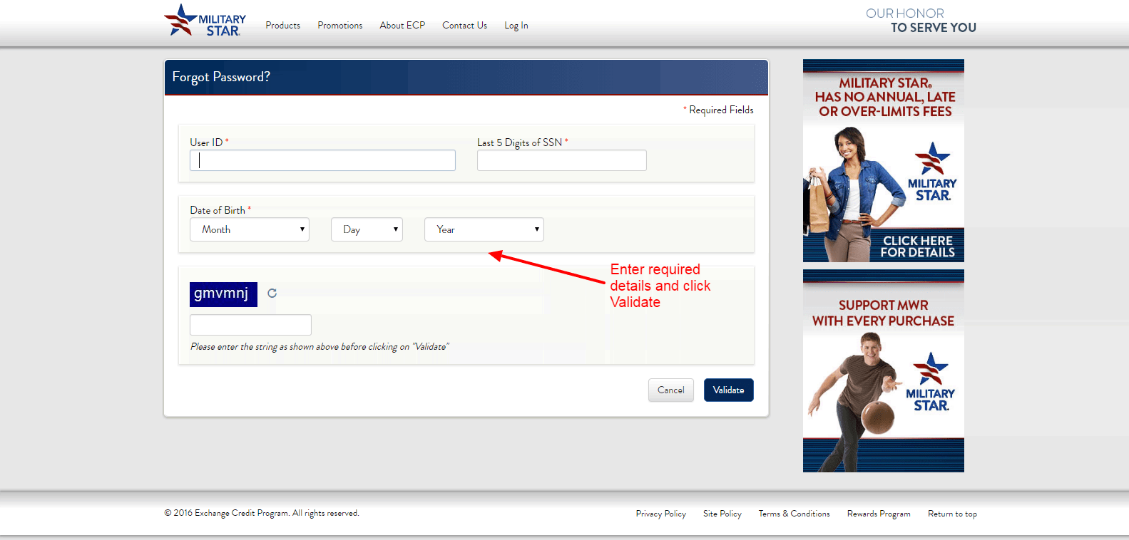 Military Star Credit Card Online Login CC Bank