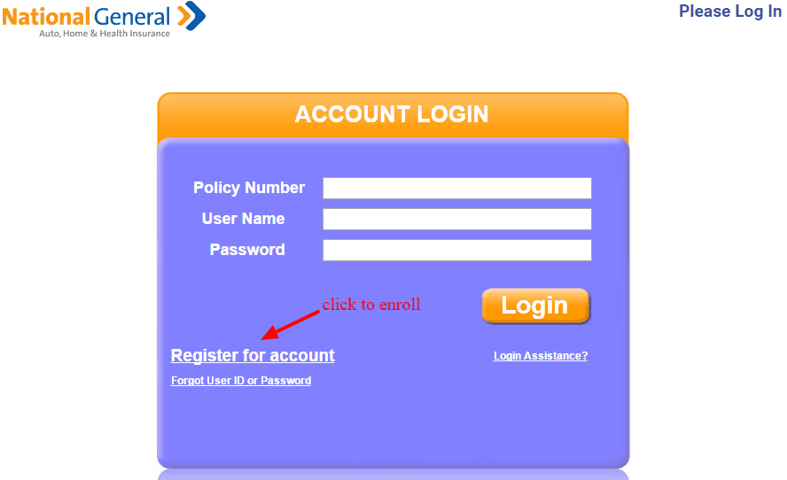 National General Insurance Online Login CC Bank