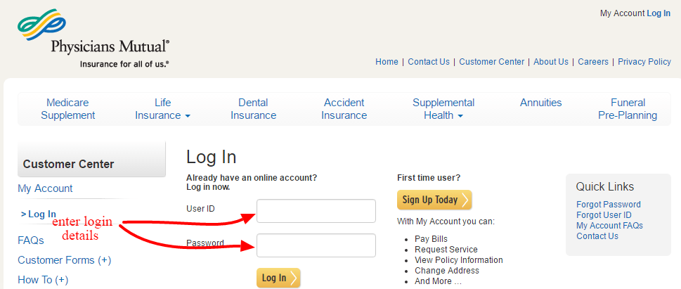 Physicians Mutual Insurance Online Login CC Bank