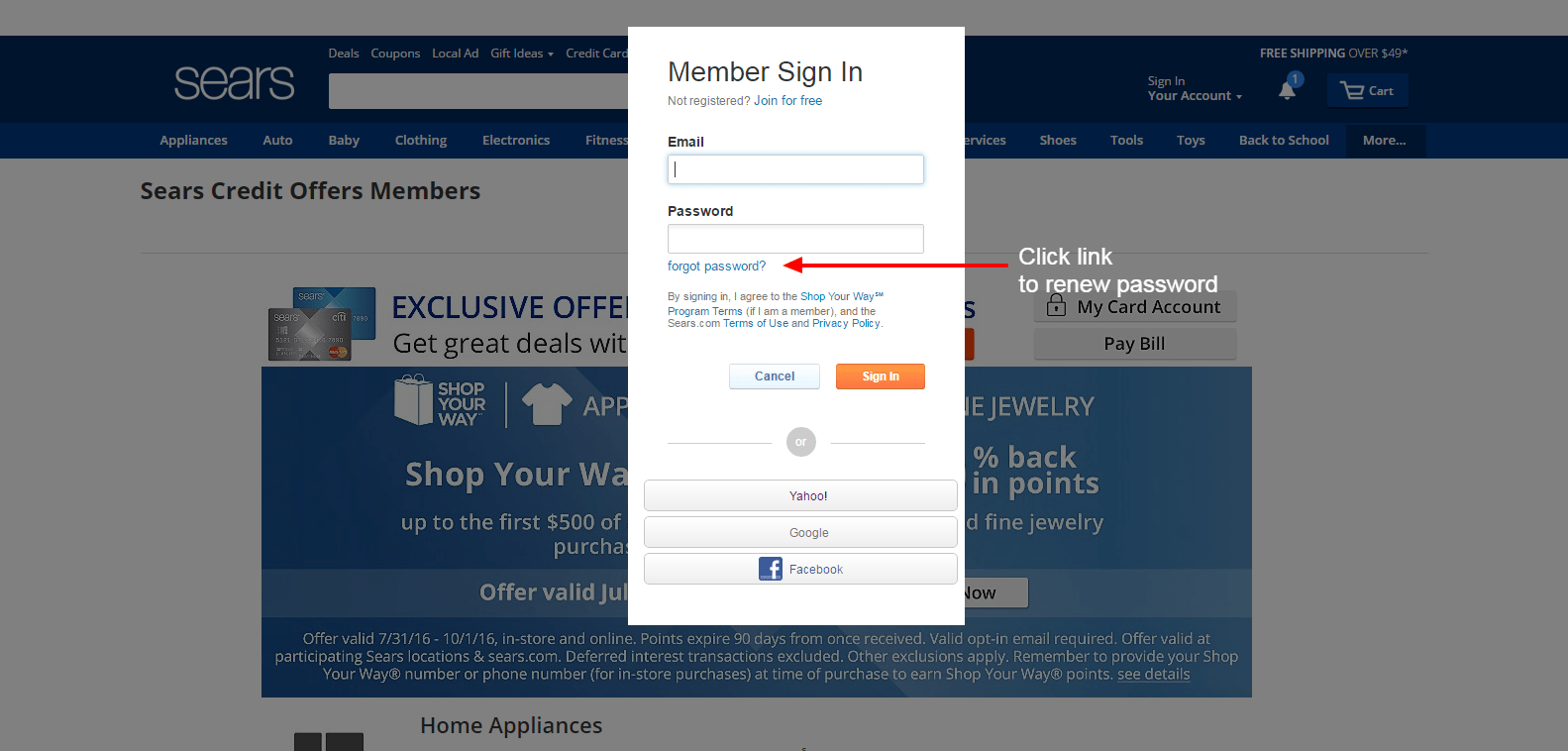 Sears Credit Card Online Login CC Bank