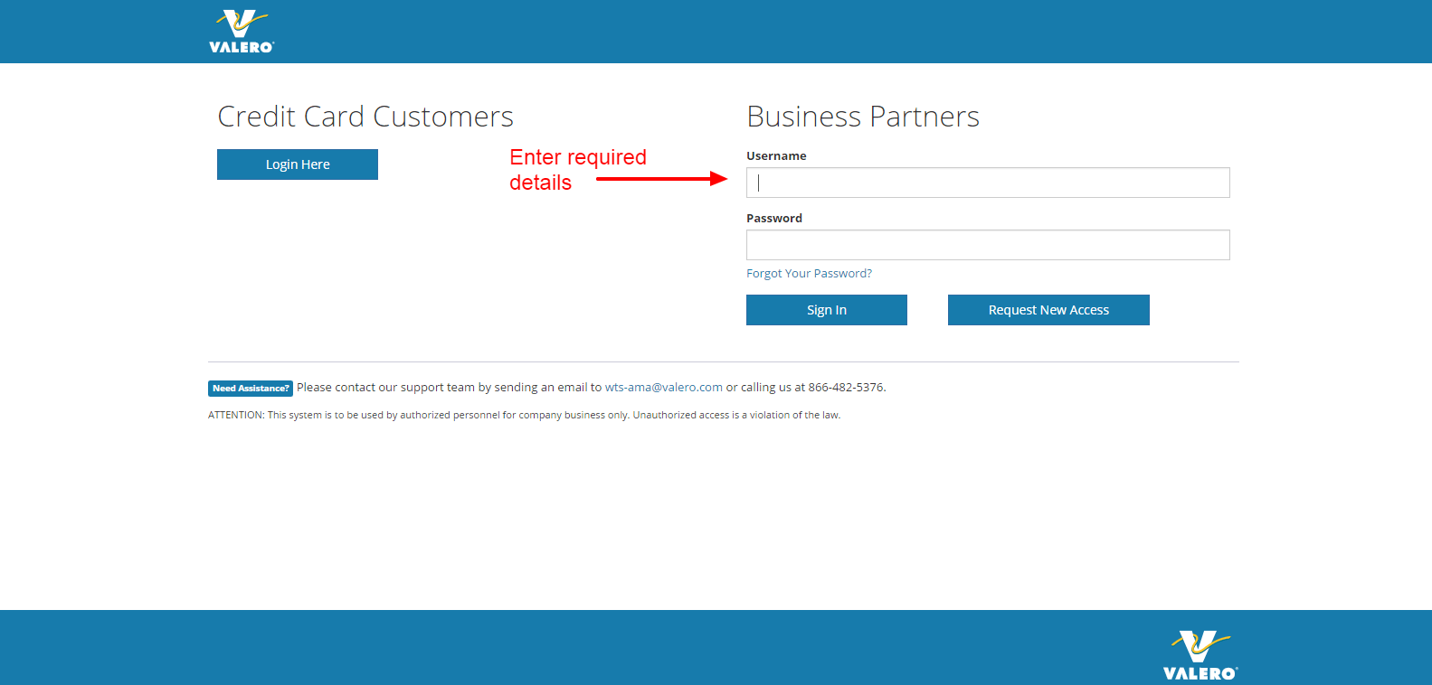 Valero Credit Card Online Login CC Bank